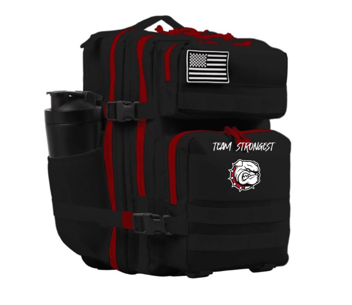 Strongest Backpack color negro rojo